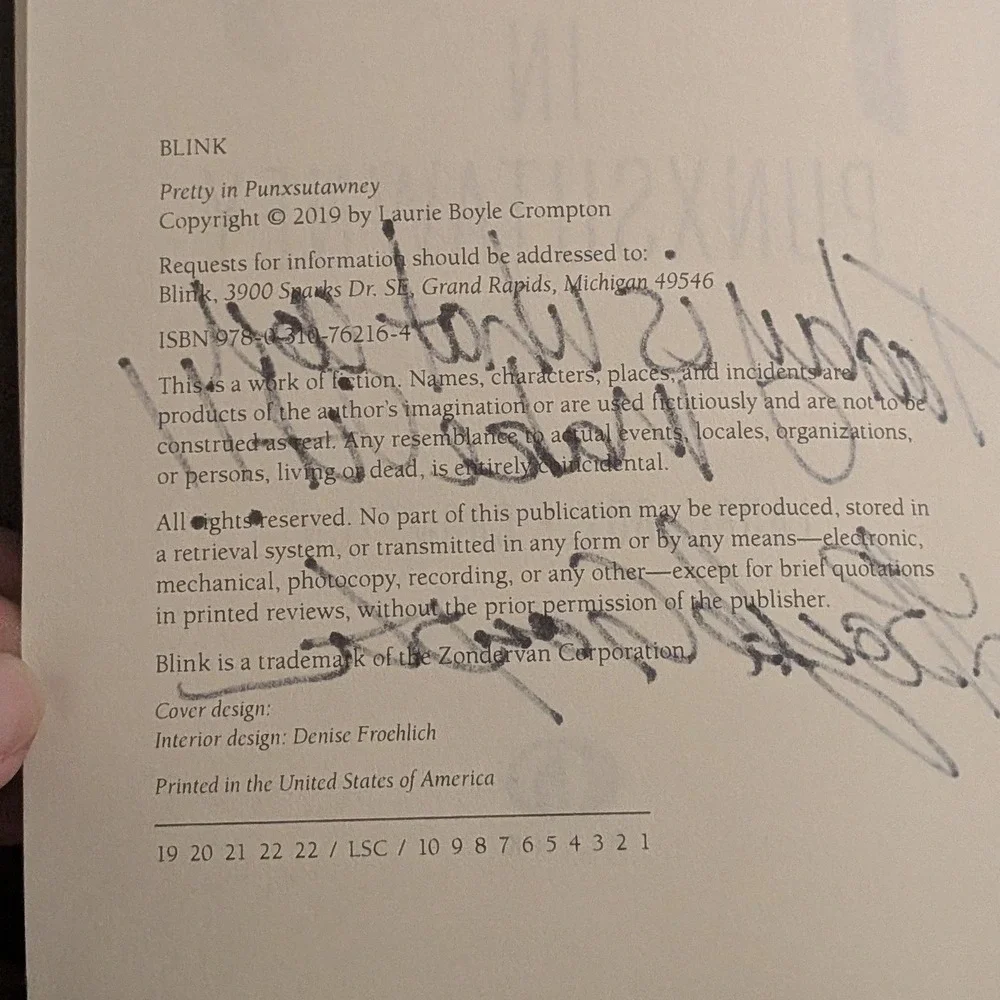 Pretty in Punxsutawney Laurie Boyle Crompton Signed ARC Paperback 2019 YA Novel